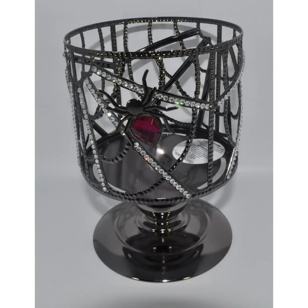 Bath & Body Works Gem Spider Web Pedestal Candle Holder Halloween 2023 - Picture 3 of 6